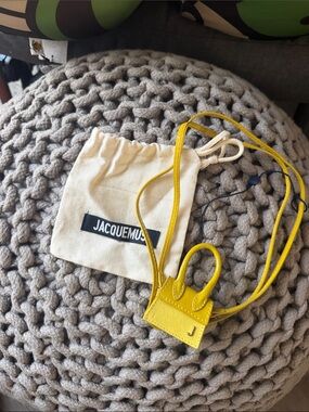 Jacquemus Micro Mini Yellow Bag Necklace